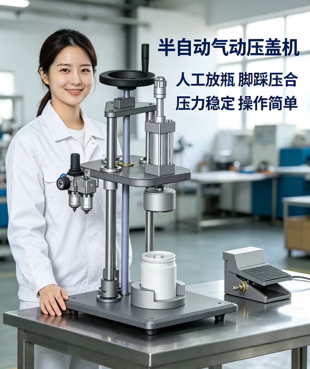 半自动气动压盖机